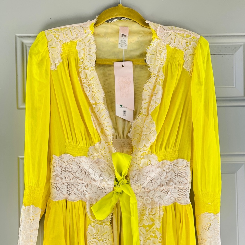 HAH x Revolve Lime Yellow Lite Combo Duster Her Kimono Robe M (Hot as Hell)